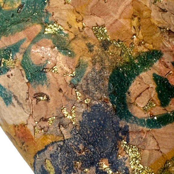 J. Reneé Heels 7.5 Cork Watercolor w/ Gold Flakes - Picture 4 of 11